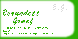 bernadett graef business card